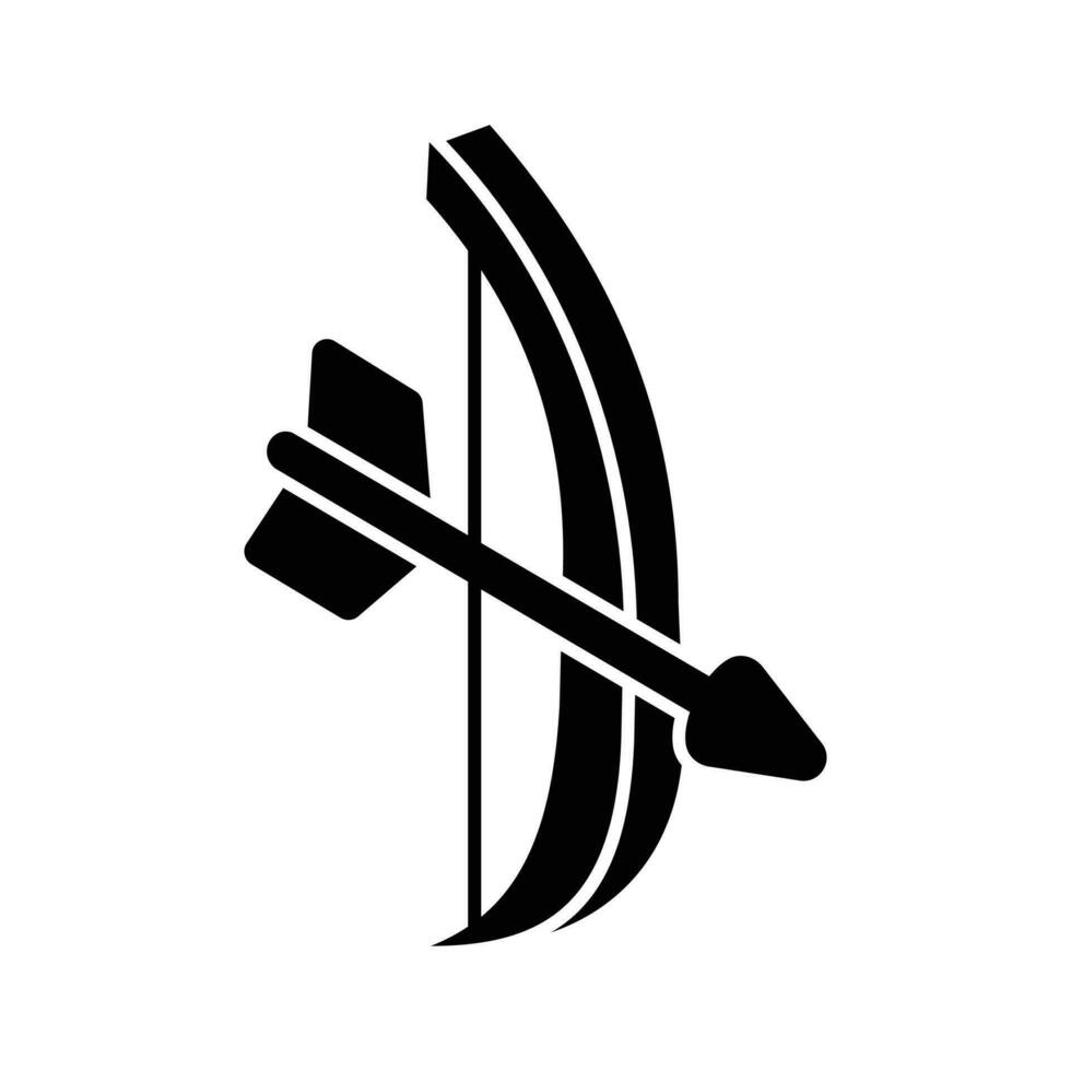 A unique isometric icon of cupid bow, vector of bow and arrow