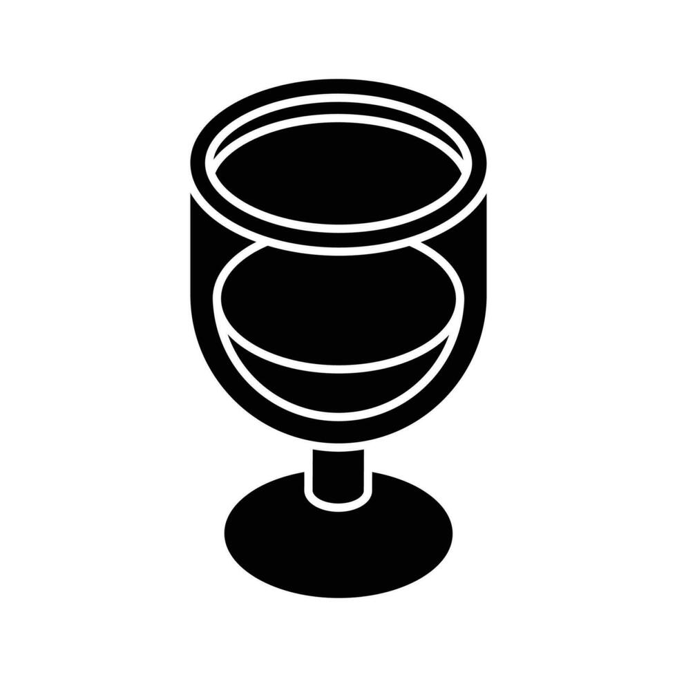 Have a look at this amazing icon of drink glass, wine glass vector design in isometric style