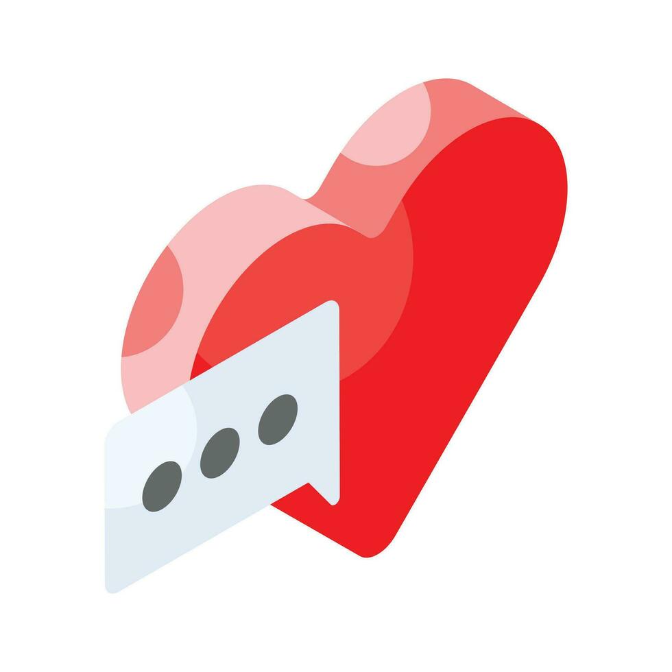 Take a look at this trendy isometric icon of romantic chat, love message vector