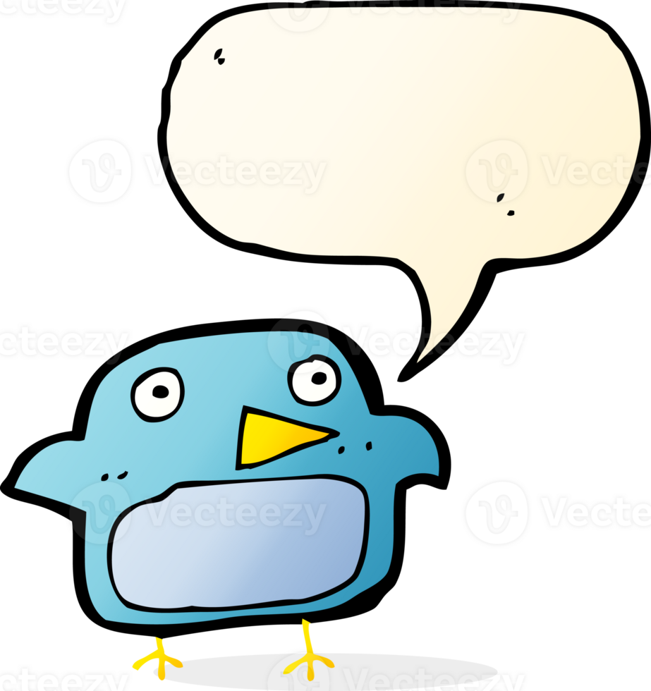cartoon bluebird with speech bubble png