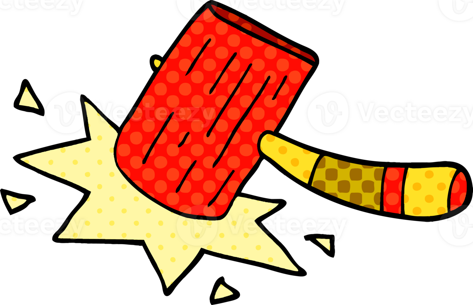 cartoon doodle mallet png