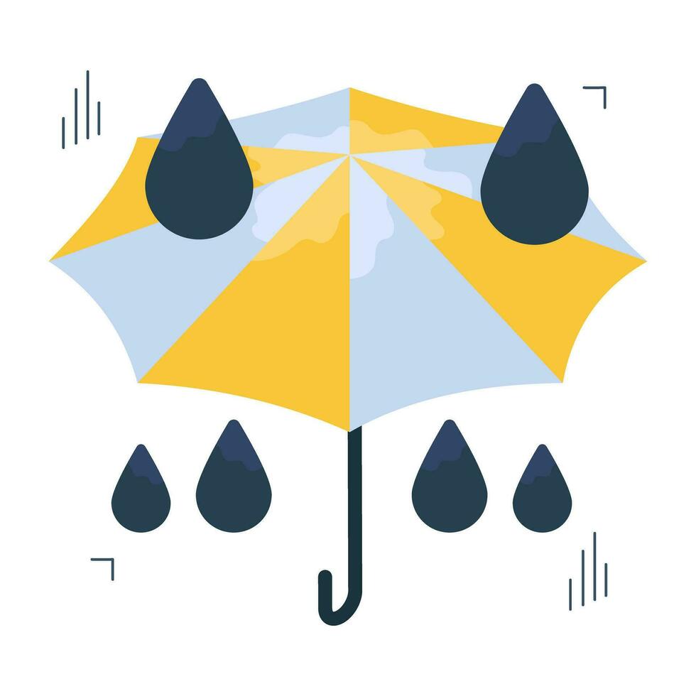 conceptualizando isométrica diseño icono de sombra de lluvia vector