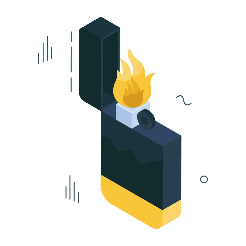 Trendy design icon of lighter vector