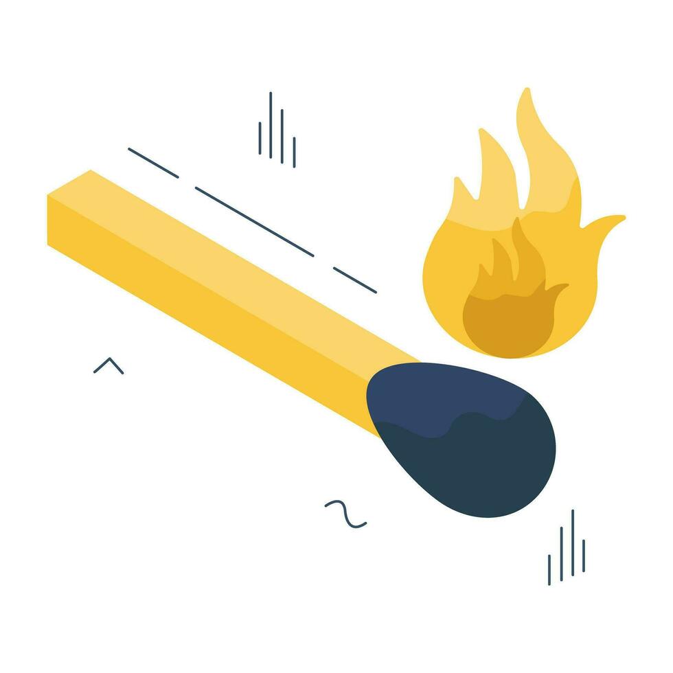 Trendy design icon of matchstick vector