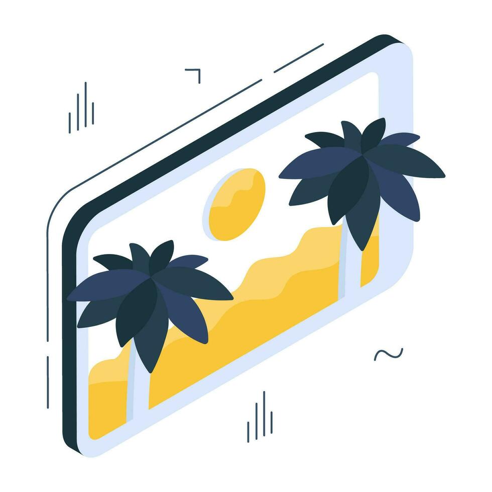 Trendy design icon of palm trees vector