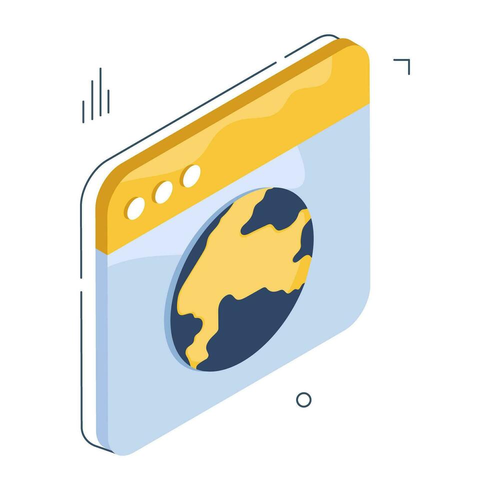 Modern design icon of global website vector