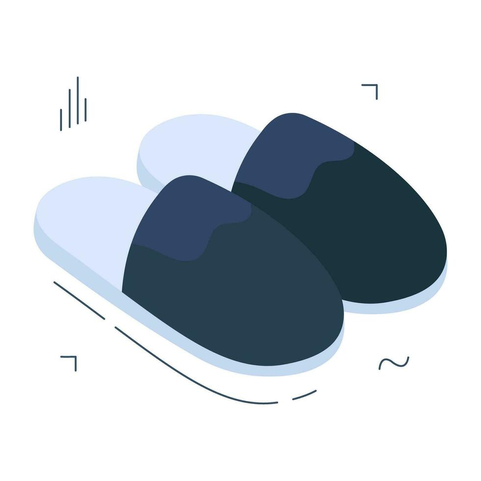 Trendy design icon of slippers vector