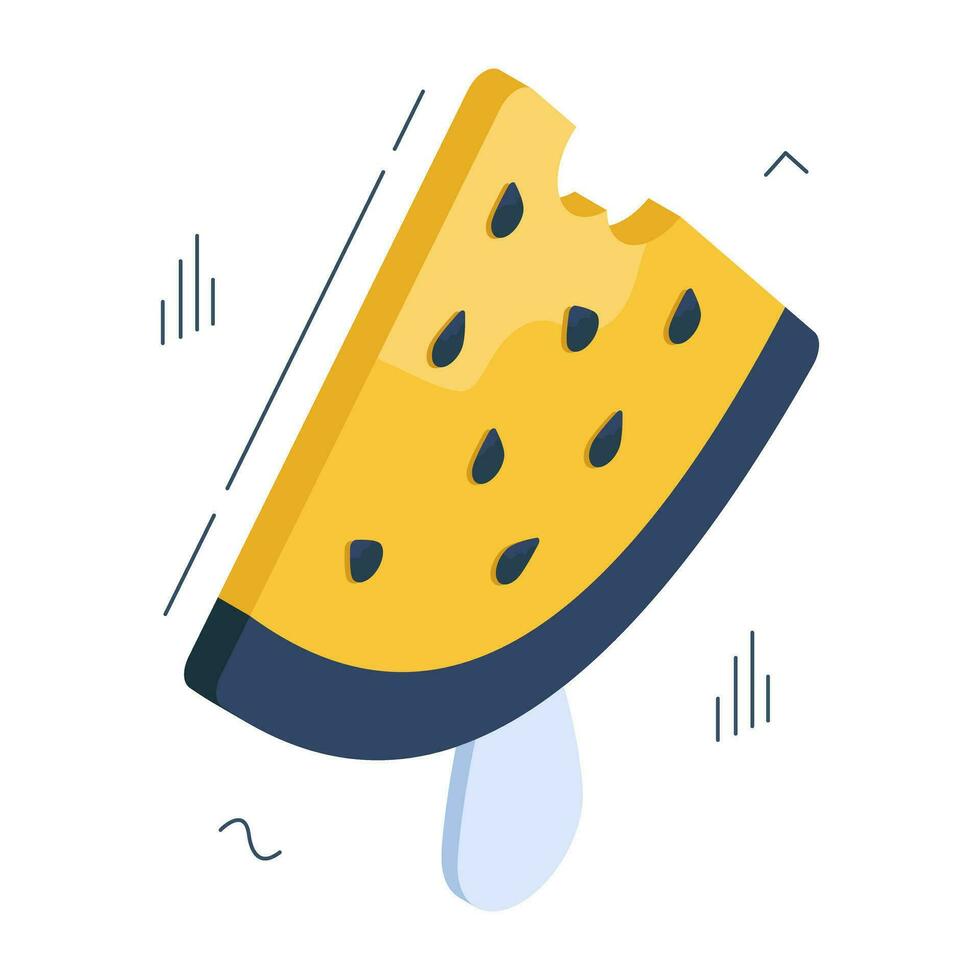 Summer juice fruit icon, vector design of watermelon slice