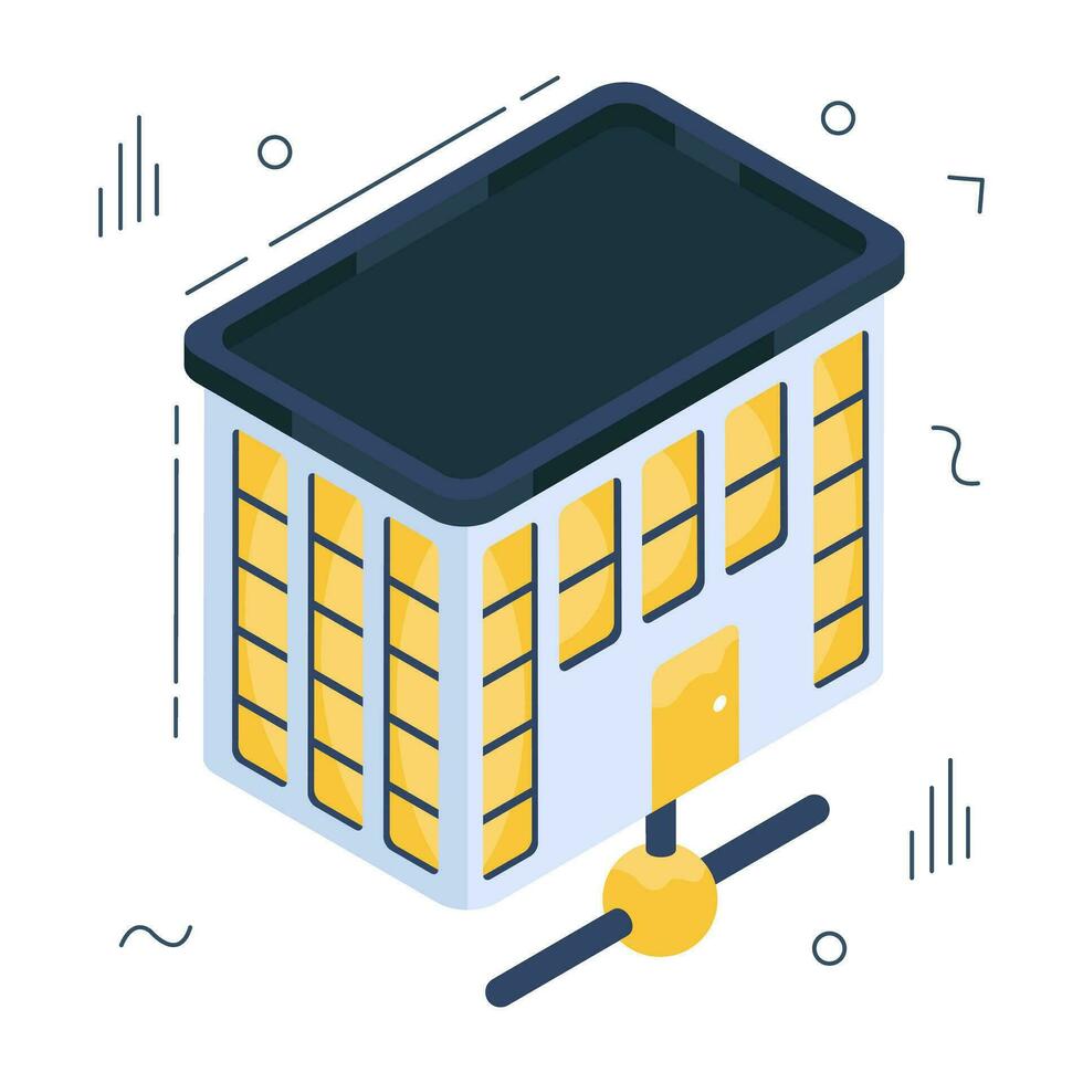 A trendy design icon of smart building vector