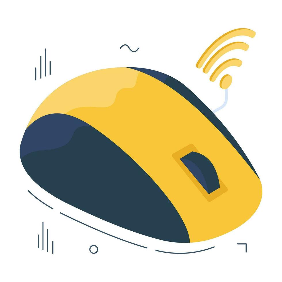 A isometric design icon of smart mouse vector