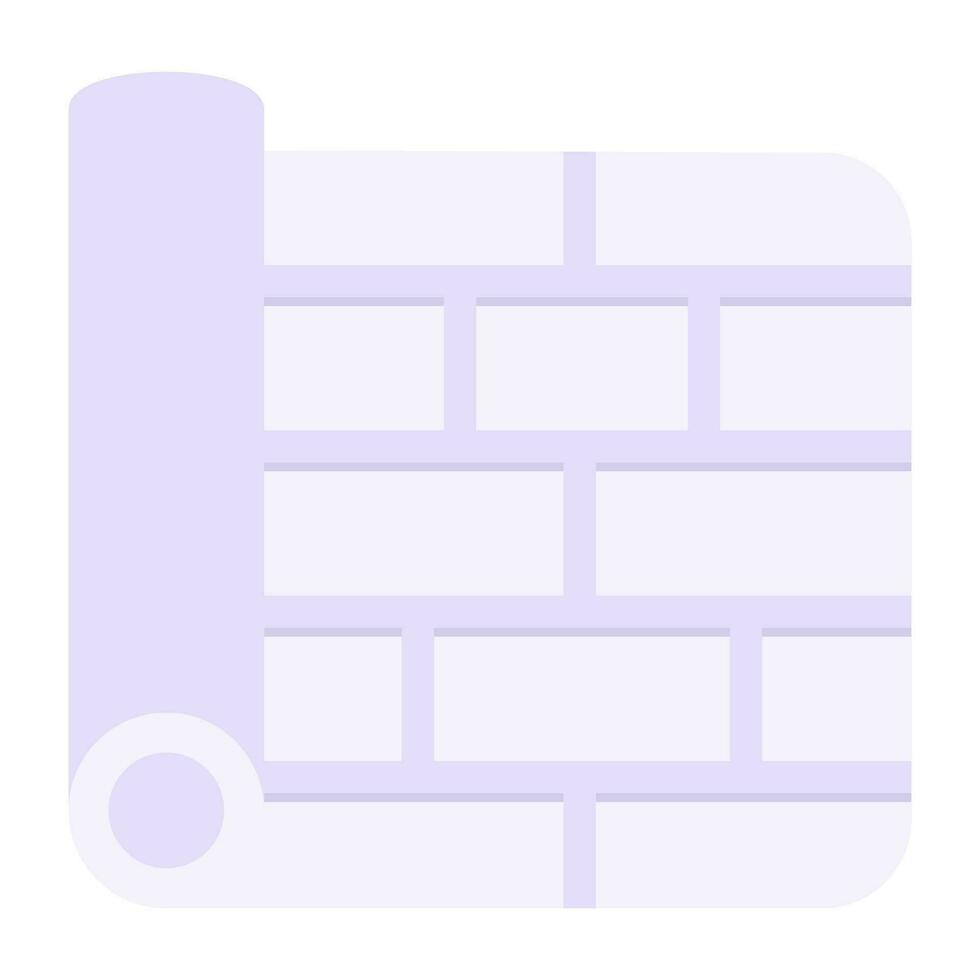 Conceptual flat design icon of construction map vector