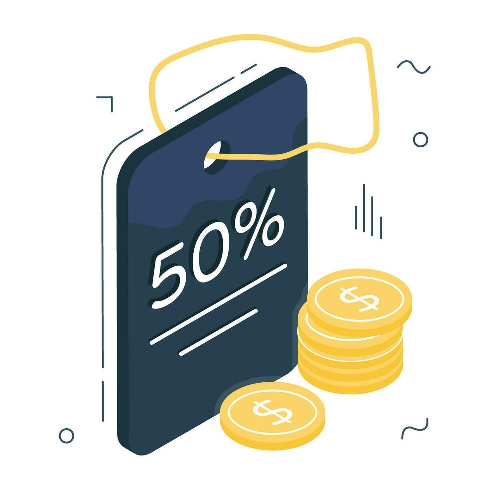 Premium download icon of discount card vector