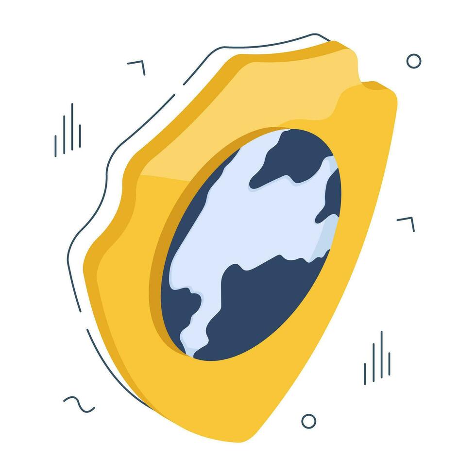 Modern design icon of global security vector