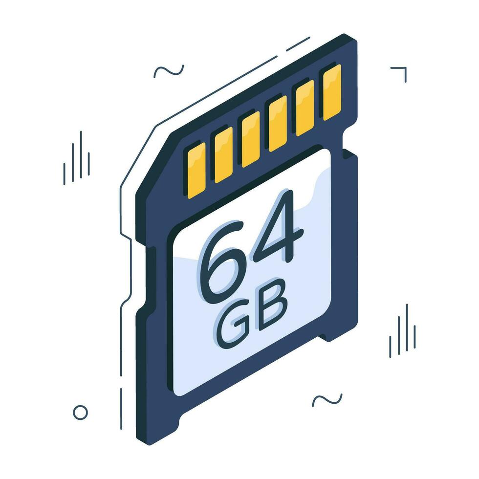 Premium download icon of memory card vector