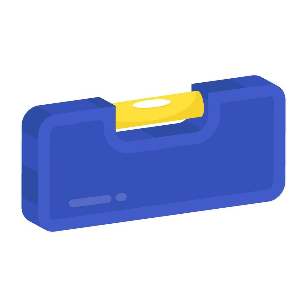 Flat design icon of level tool vector