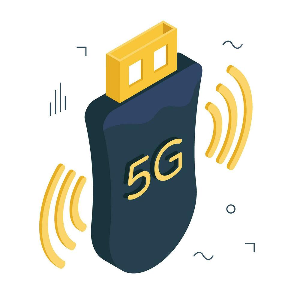 An icon design of smart Usb vector