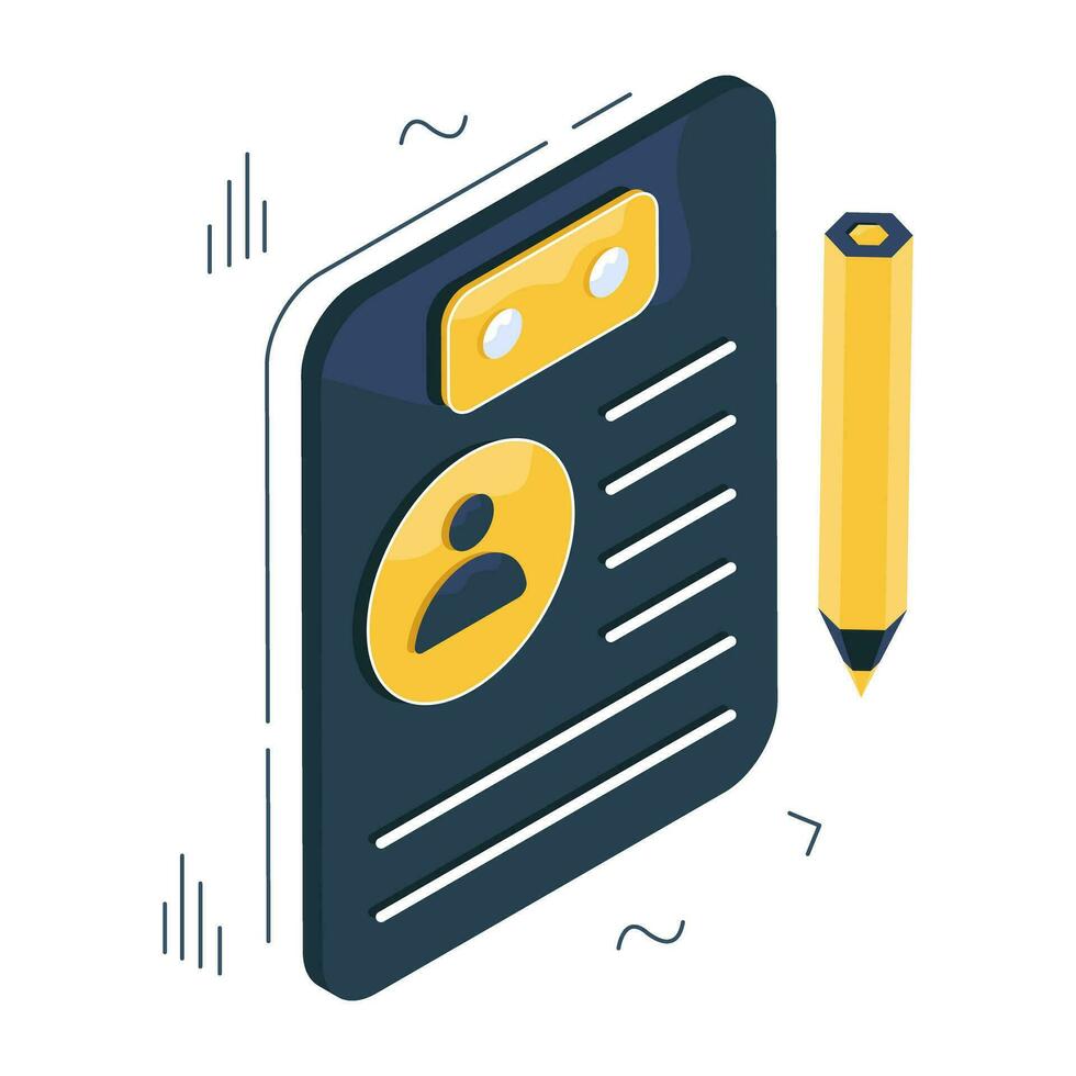 Modern design icon of cv vector