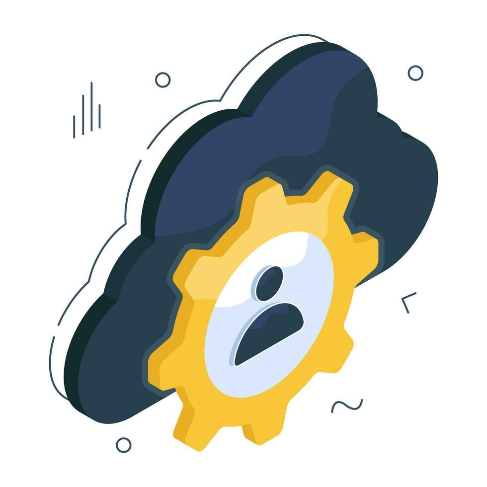 A premium download icon of profile setting vector
