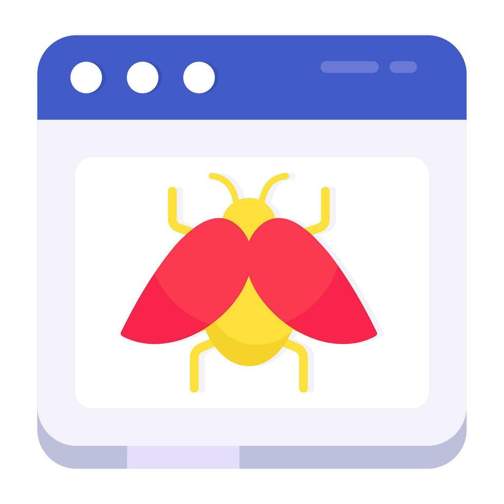 Perfect design icon of web bug vector