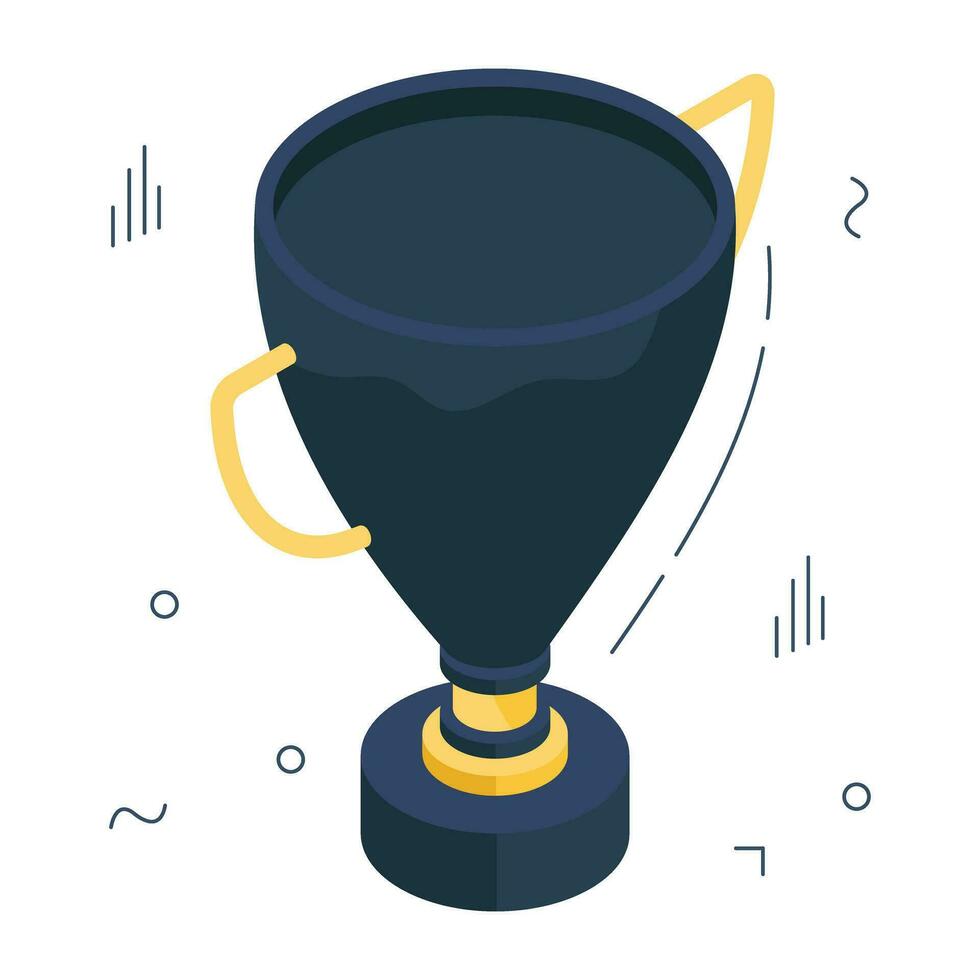 An icon design of award trophy cup vector