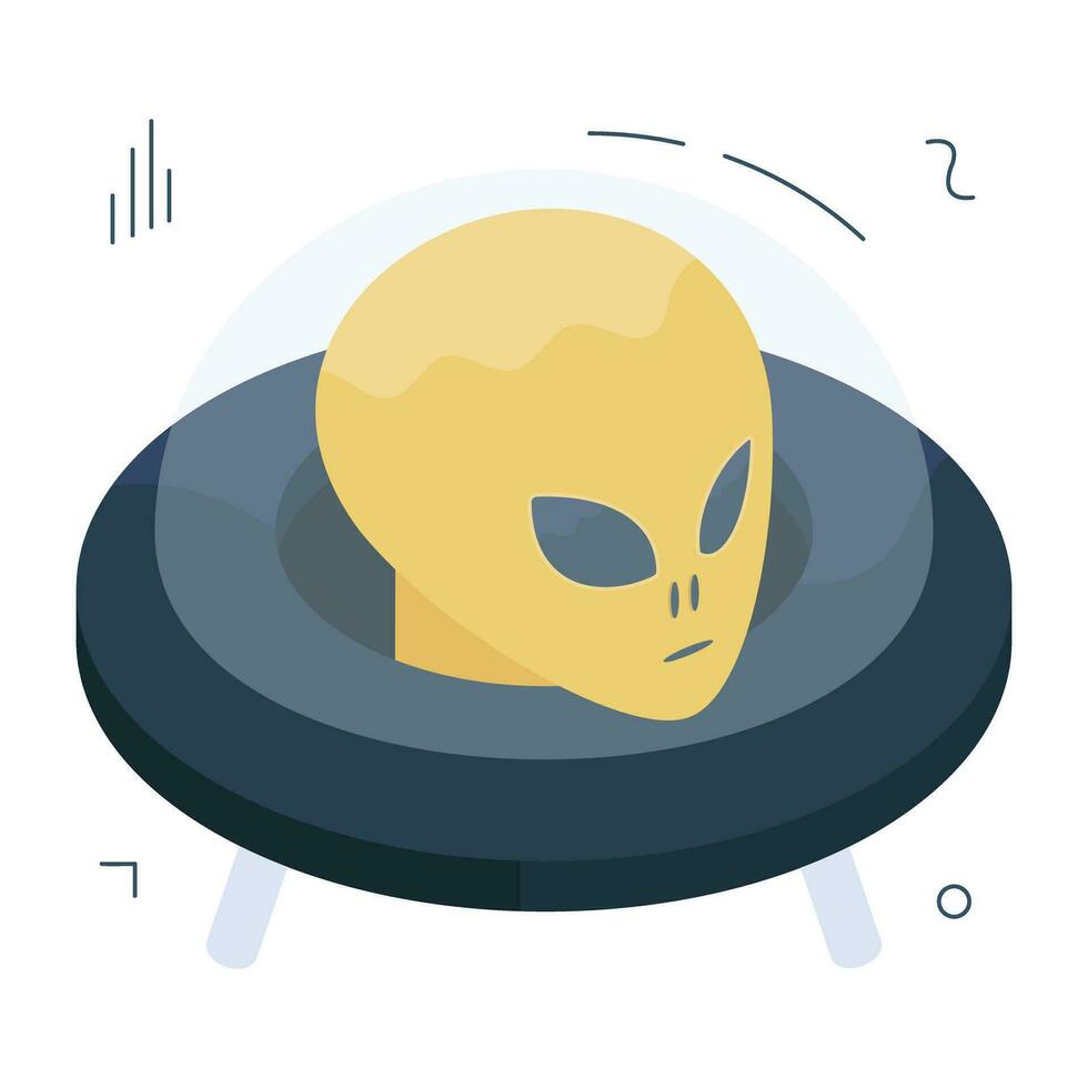 A premium download icon of alien vector