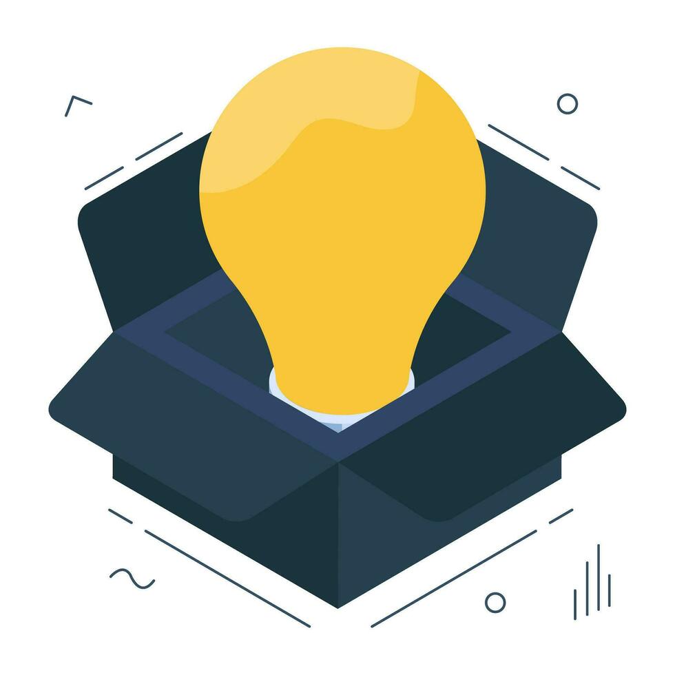Modern design icon of think outside the box vector