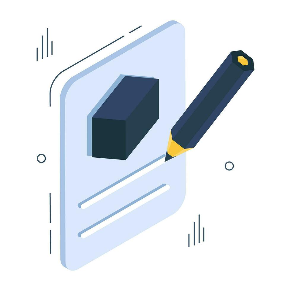 Trendy design icon of 3d file vector
