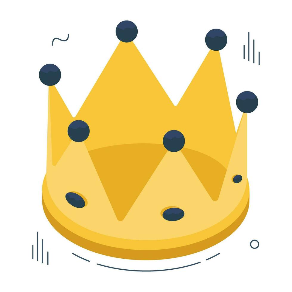 icono de diseño perfecto de la corona vector