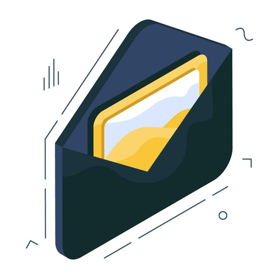 An icon design of mail vector