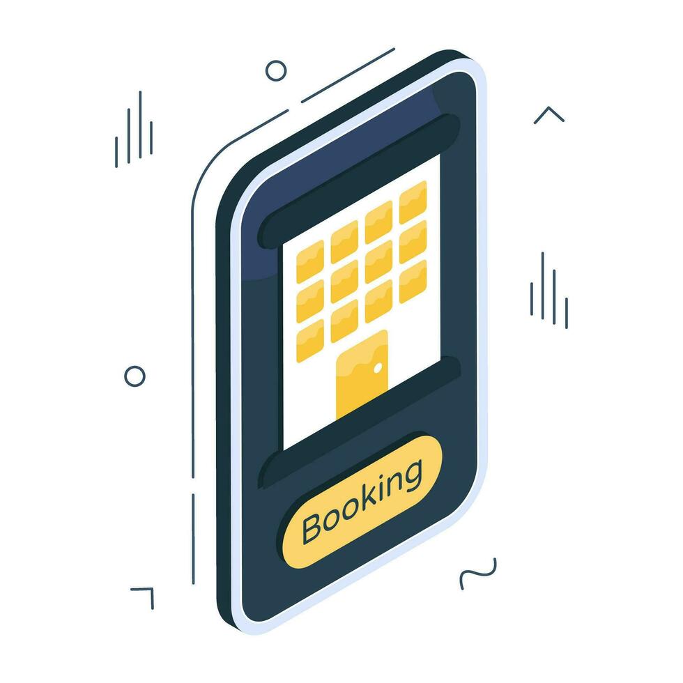 A perfect design icon of mobile booking vector