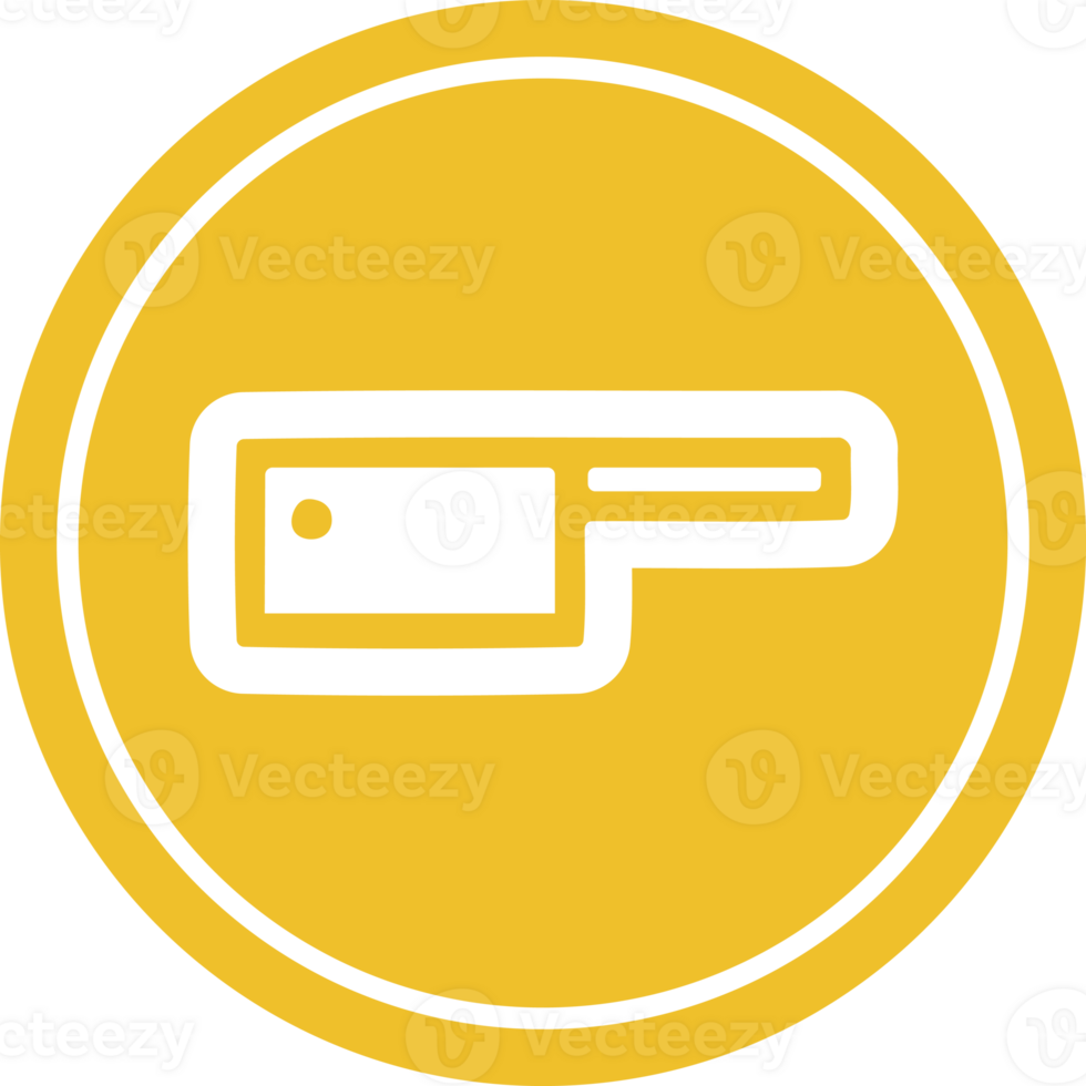 meat cleaver circular icon png
