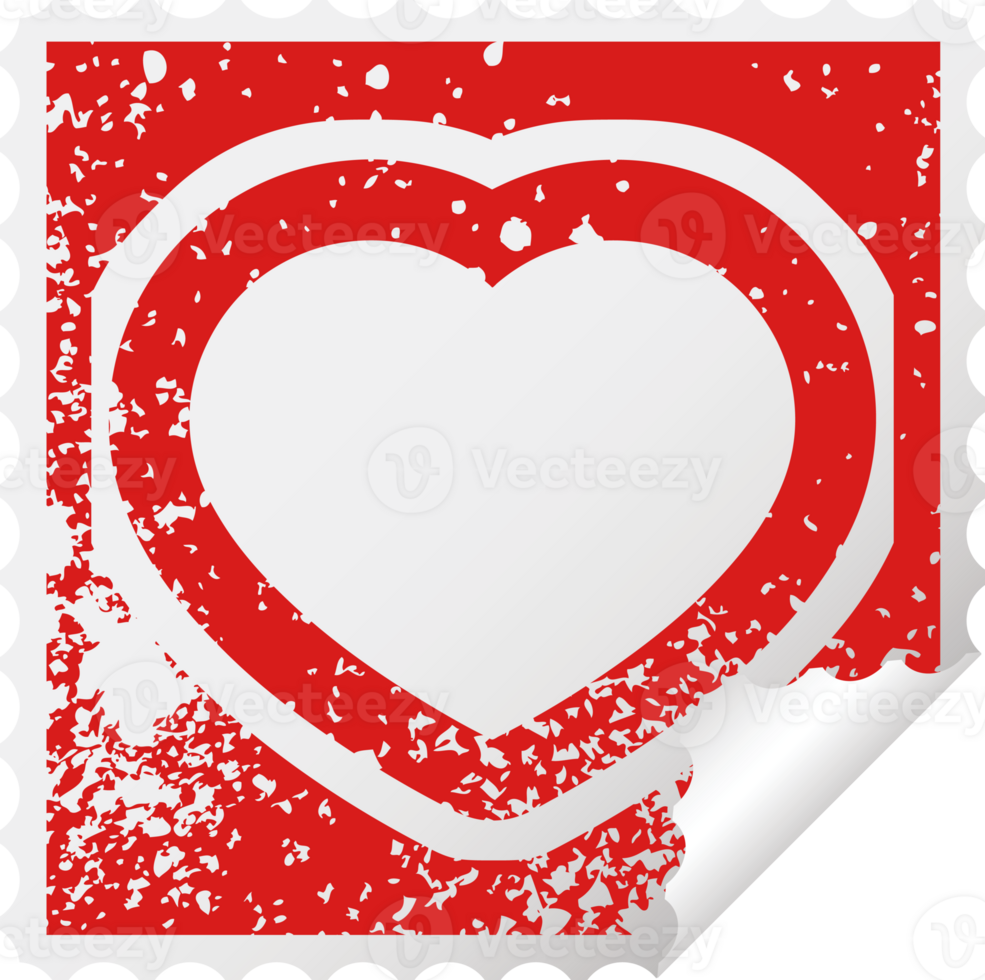 heart symbol graphic distressed sticker png