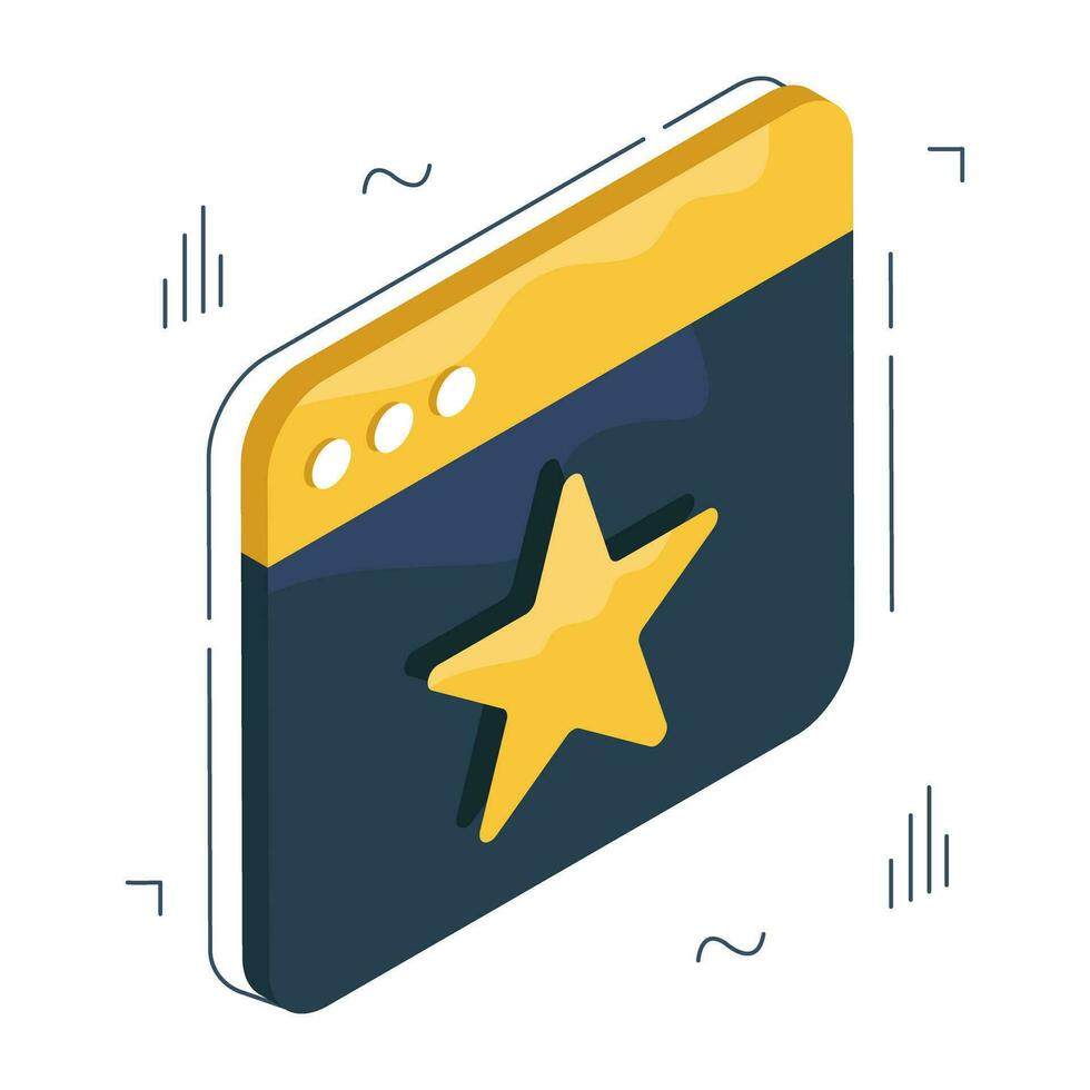 An icon design of favorite website vector