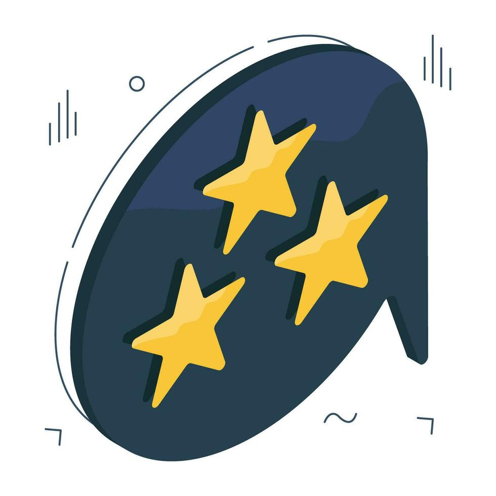 Modern design icon of starred chat vector