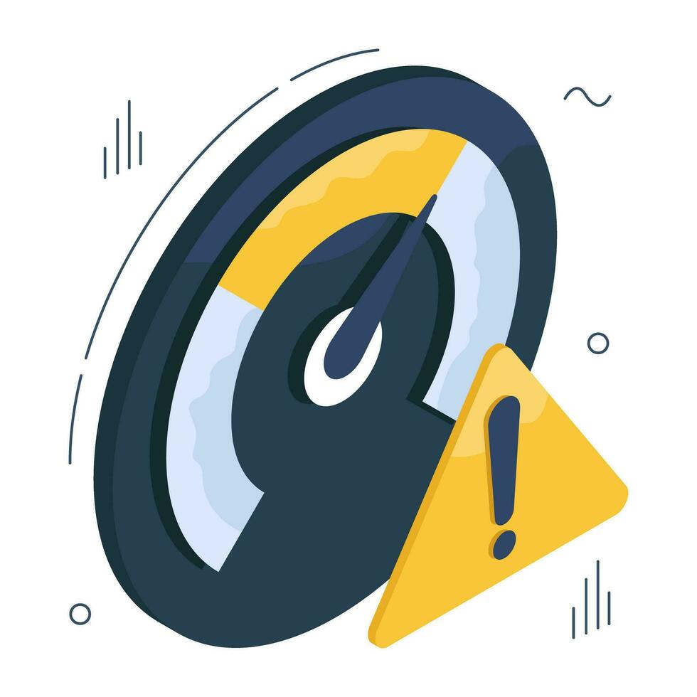 Trendy design icon of speed error vector