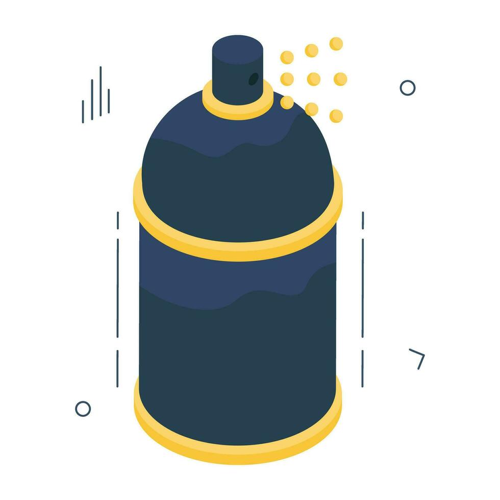 Conceptual isometric design icon of spray paint vector
