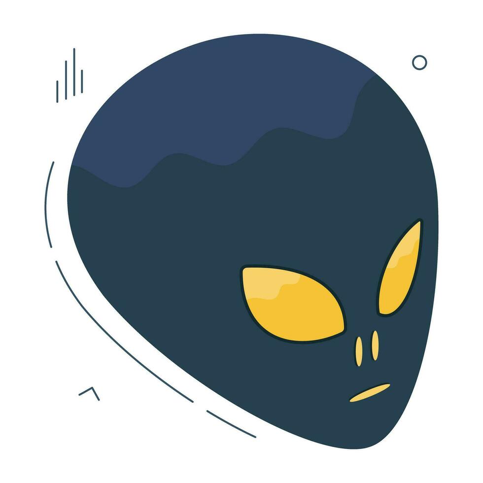 A premium download icon of alien vector