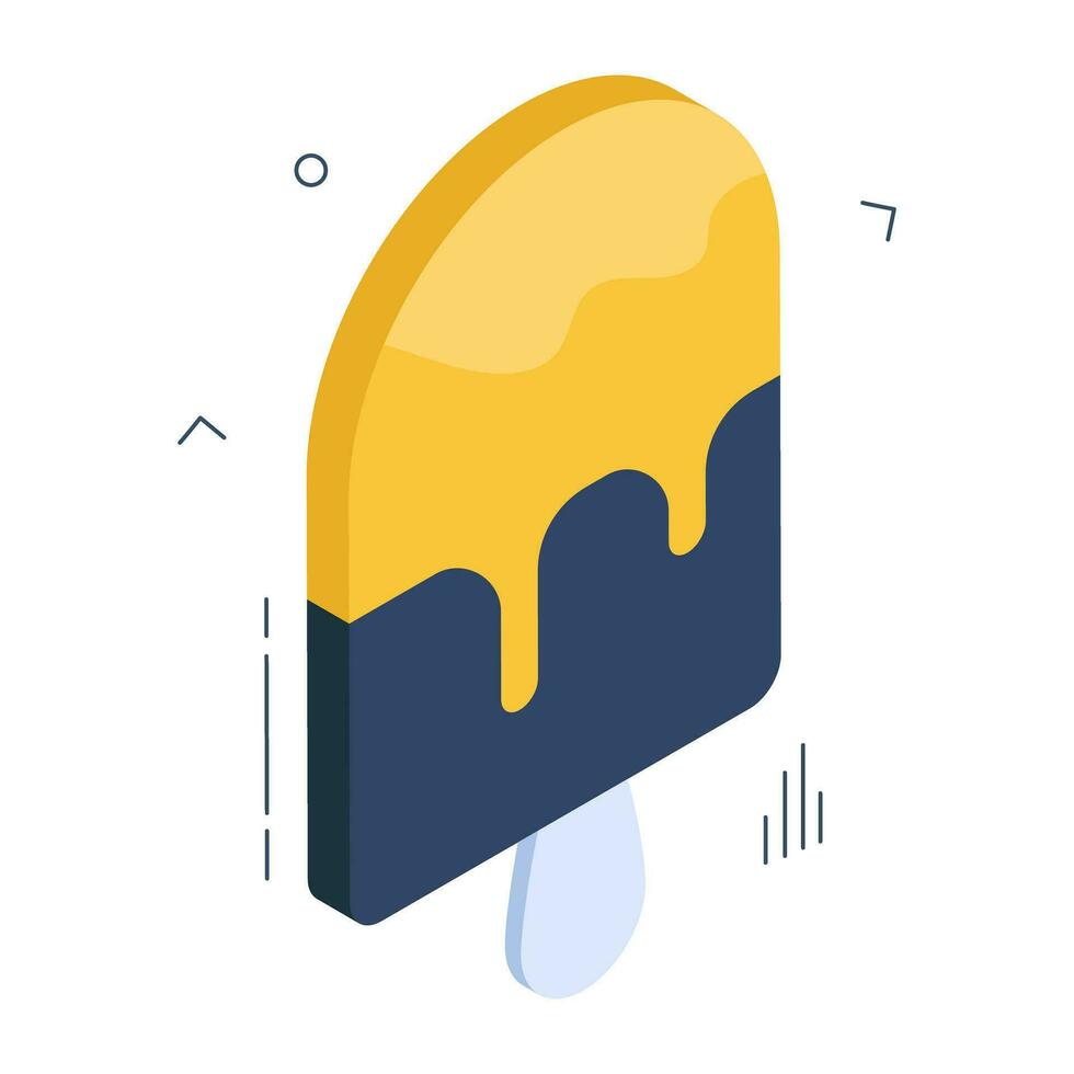 A yummy icon of ice pop vector