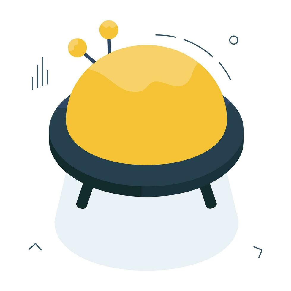 Trendy vector design of flying saucer