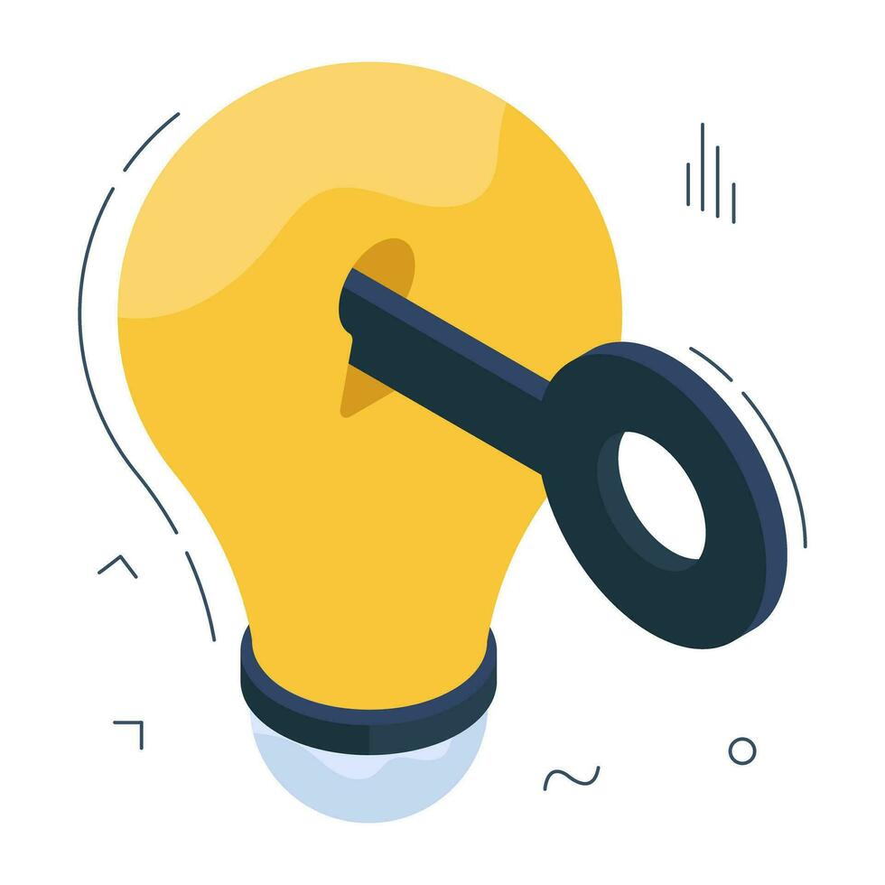 A unique design icon of idea solution vector