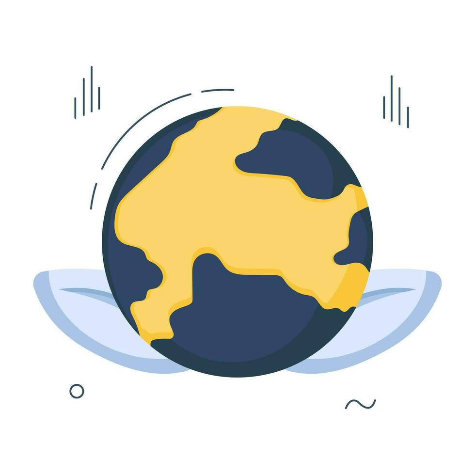 A unique design icon of global ecology vector