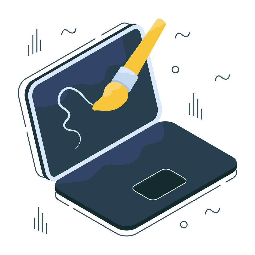 Modern design icon of graphic designing vector