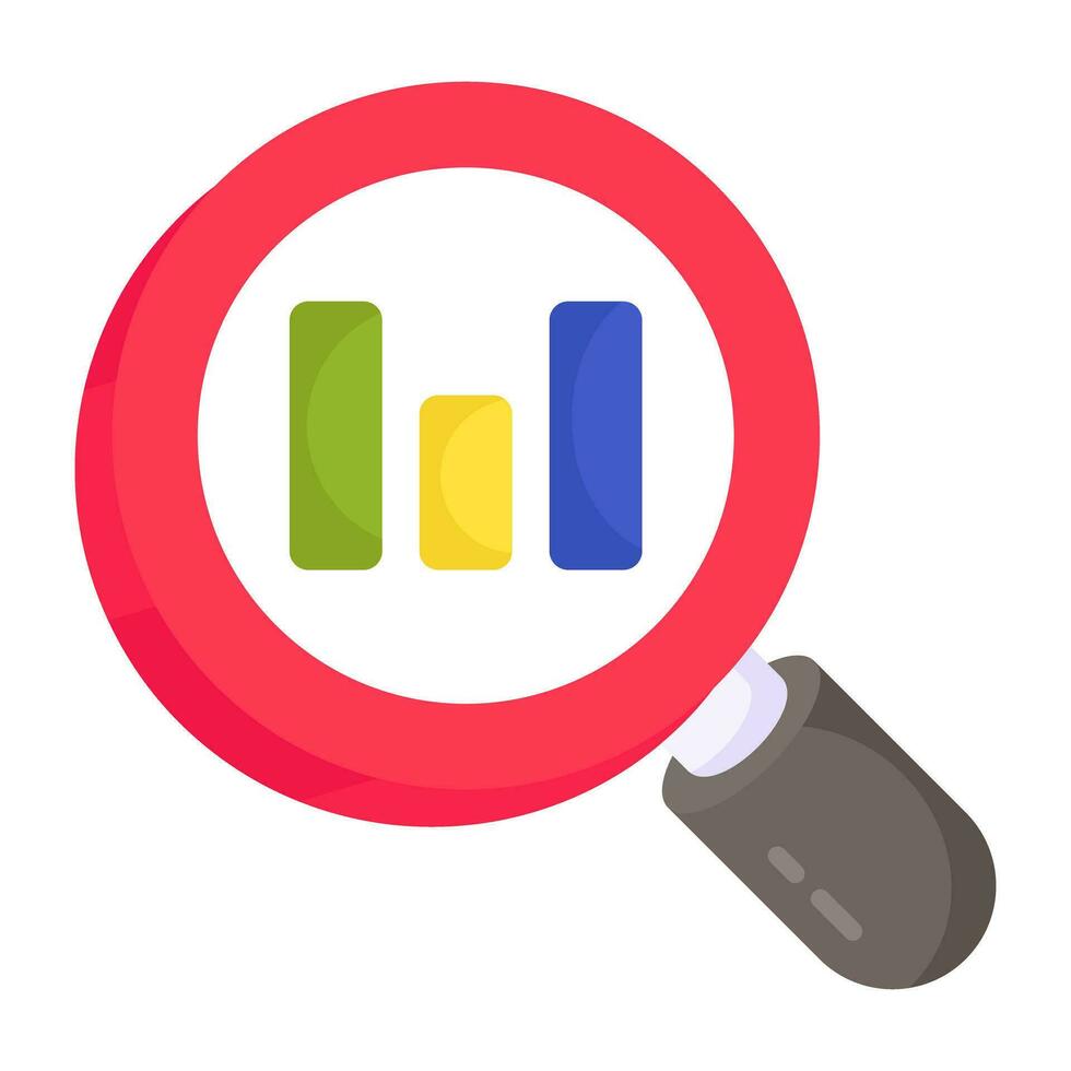 Editable design icon of data analysis vector