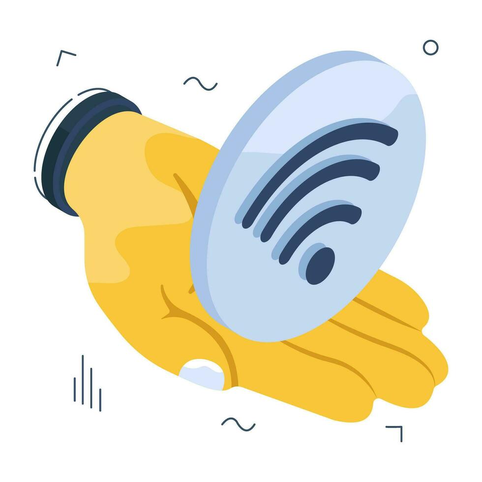 icono de descarga premium de señal wifi vector