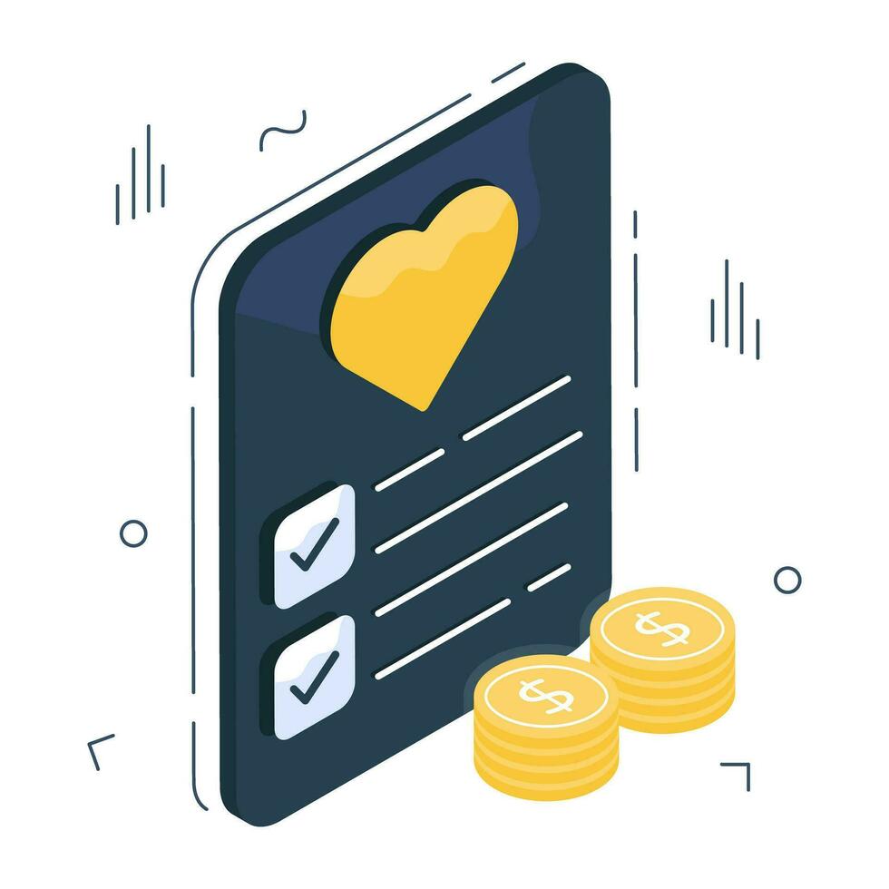 Perfect design icon of wishlist, vector