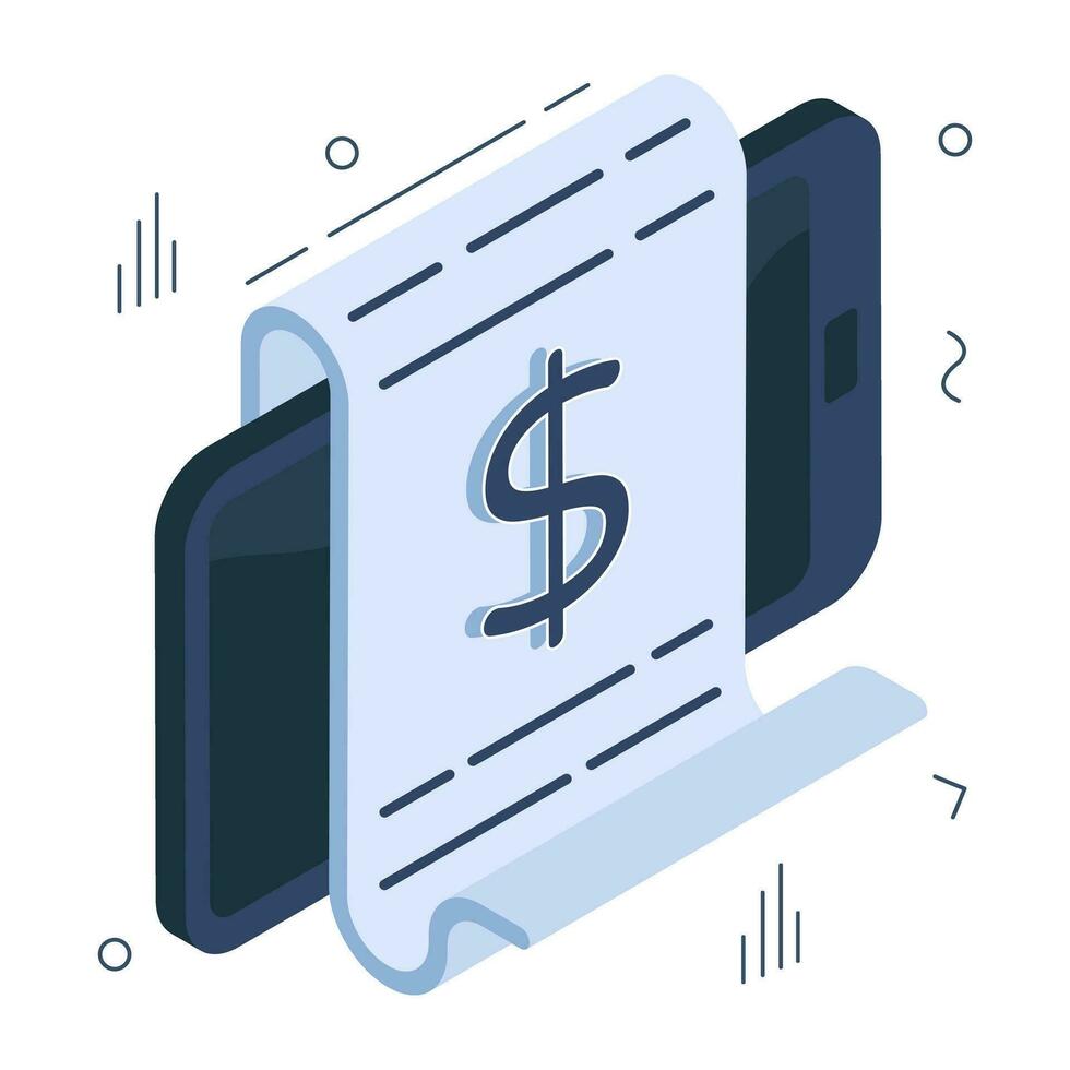 A unique design icon of invoice vector