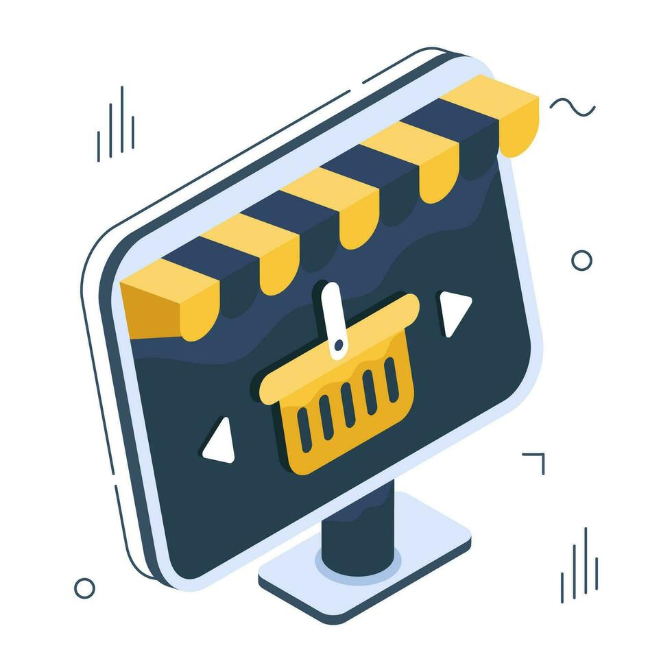 Perfect design icon of online shop vector