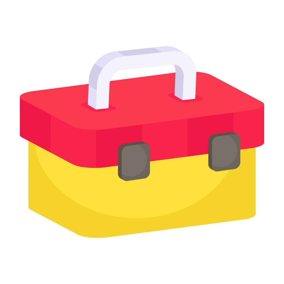 A flat design icon of toolkit vector