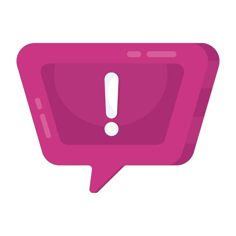 An icon design of chat error vector