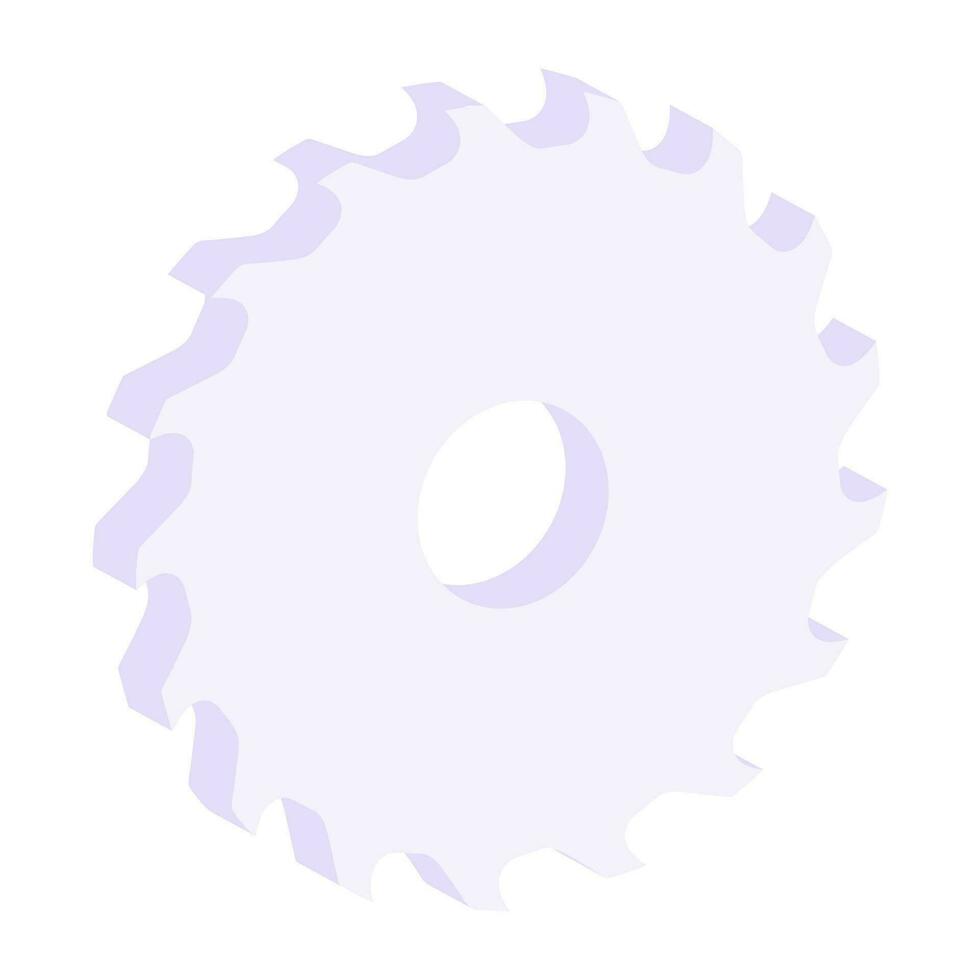 Editable design icon of circular saw vector